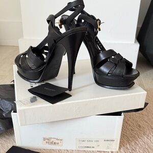 Givenchy Tribute Black Strappy Platform Heels